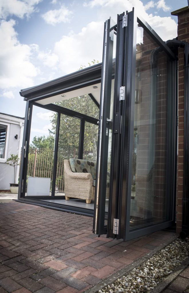 Aluminium Bifold Door for conservatories