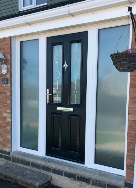 Front door with glass side panels Northampton