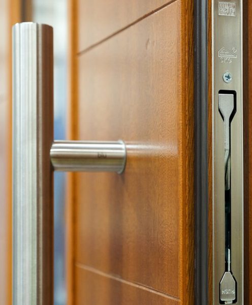 Contemporary Timber Front Door Northamptonshire