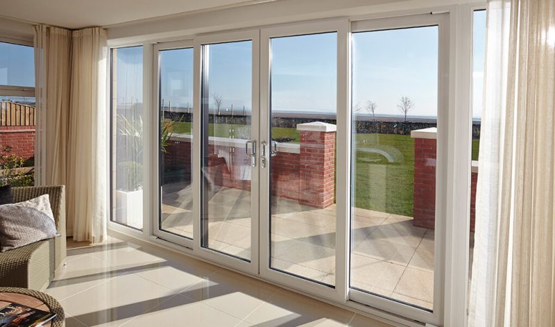 Dual colour patio doors
