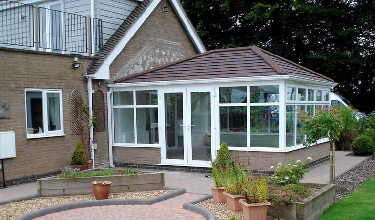 Edwardian tiled conservatory