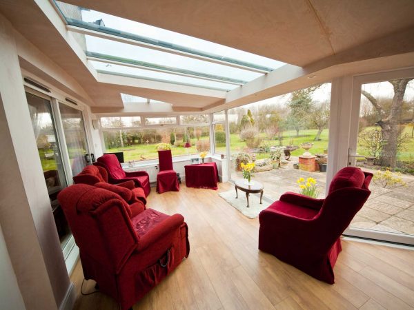Internal view of Ultraframe Solid Glazed Roofs Northamptonshire