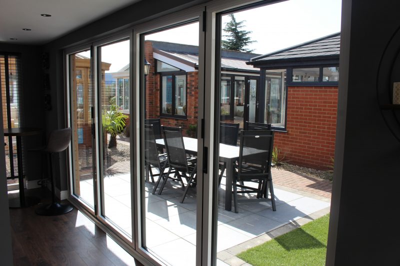 Internal view of Garden Room with Bifold Doors