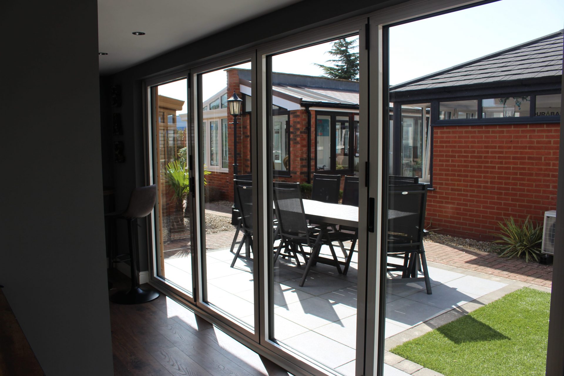 sliding aluminium bifold door in northamptonshire