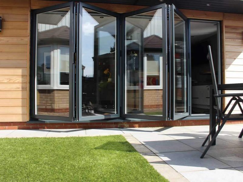 black aluminium bifold doors in northampton
