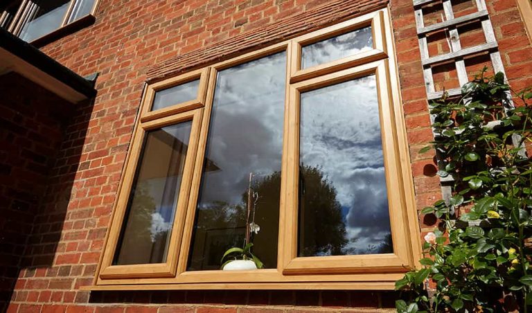 Irish oak uPVC casement window