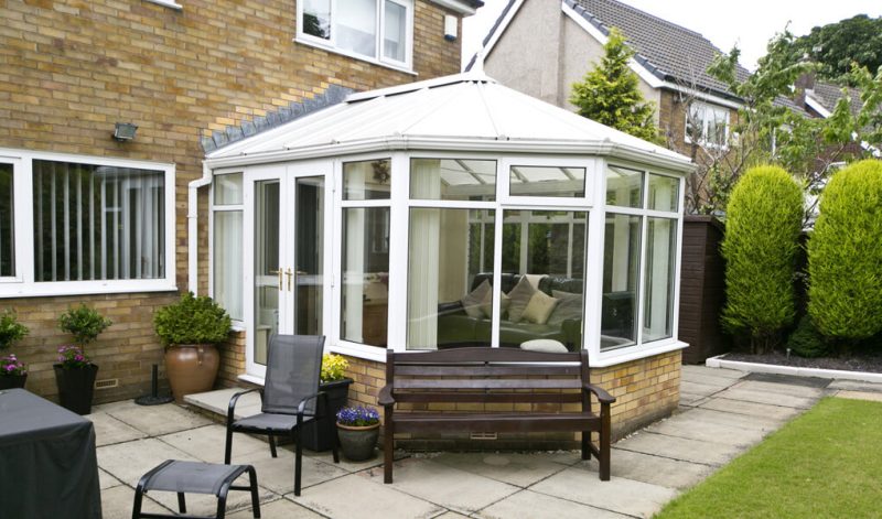 White Victorian Conservatory Installation Northampton