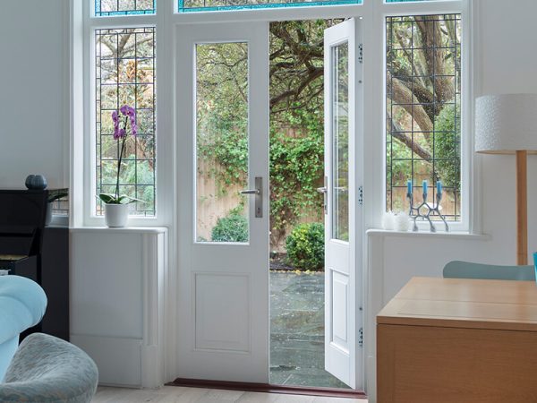 Timber french door in white from T&K