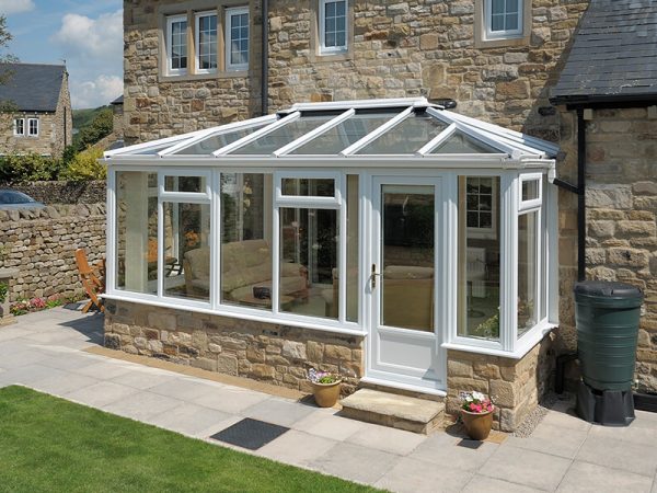 White uPVC Edwardian conservatory