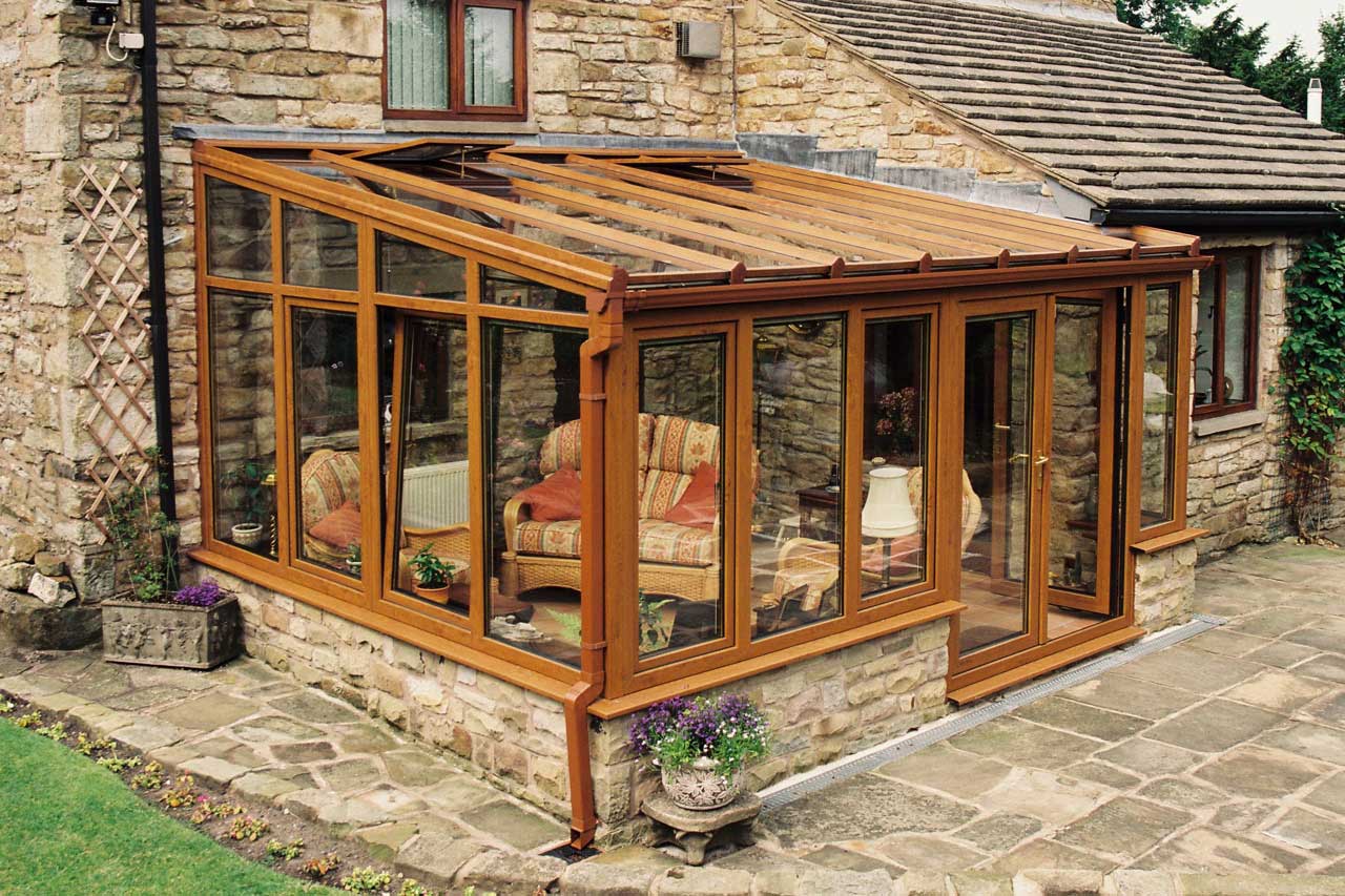 Wooden Lean To Conservatory