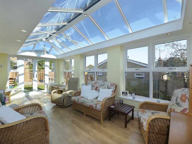 Ultraframe Conservatory with Glass Roofs Northampton