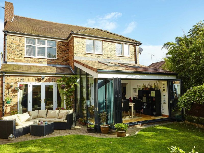 glass extension house