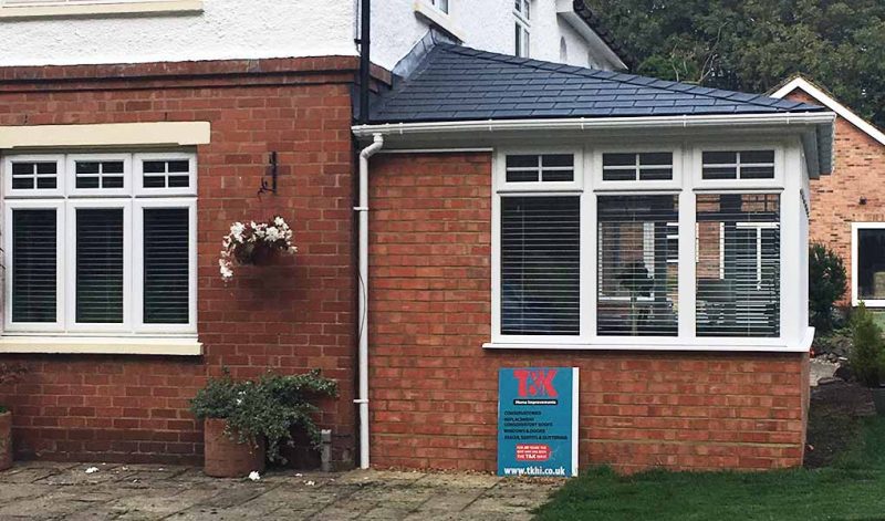 Small conservatory with tiled roofs wellinborough