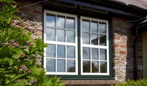 Dual colour uPVC casement window