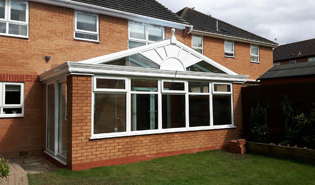 Orangery with a gable roof