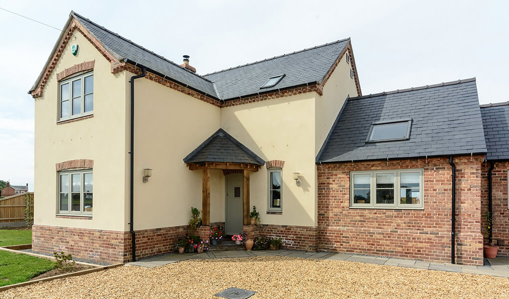 Painted timber casement windows installation