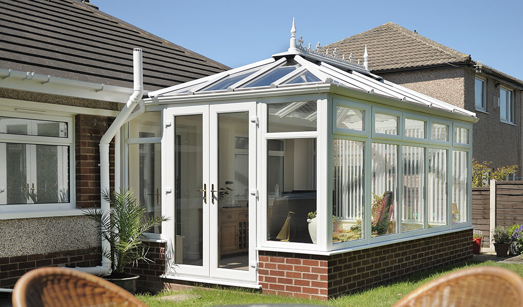 White uPVC Edwardian conservatory