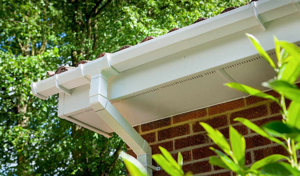 White uPVC roofline and guttering