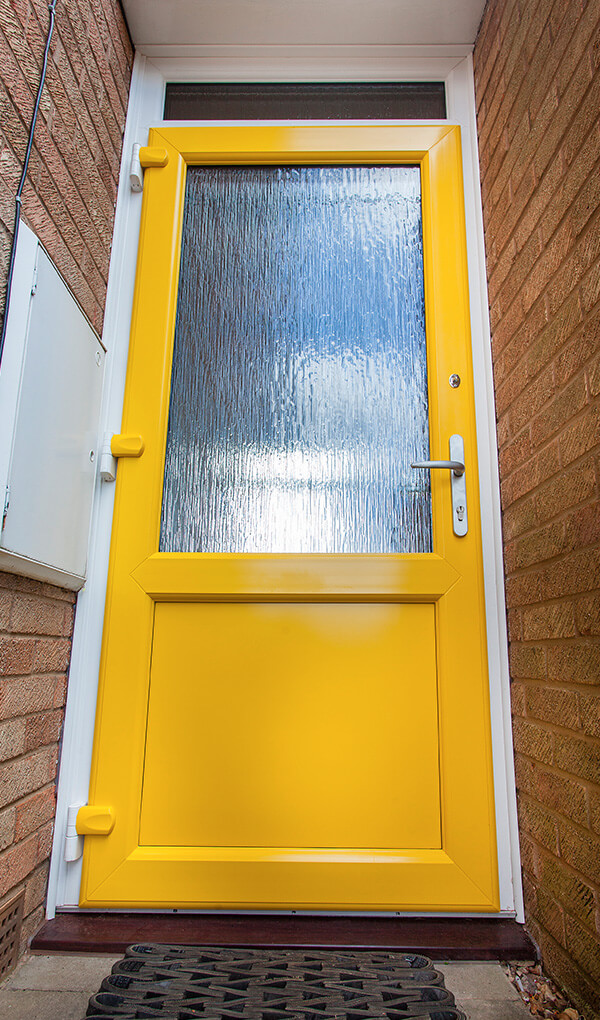 Yellow uPVC entrance door