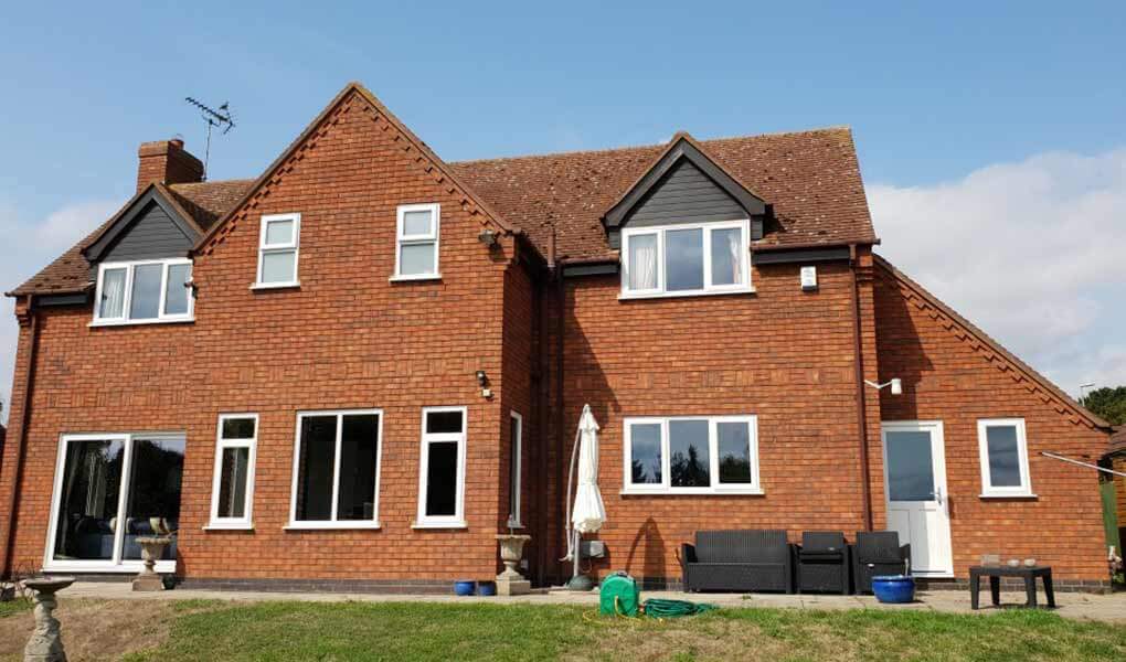 Full home installation of white uPVC windows