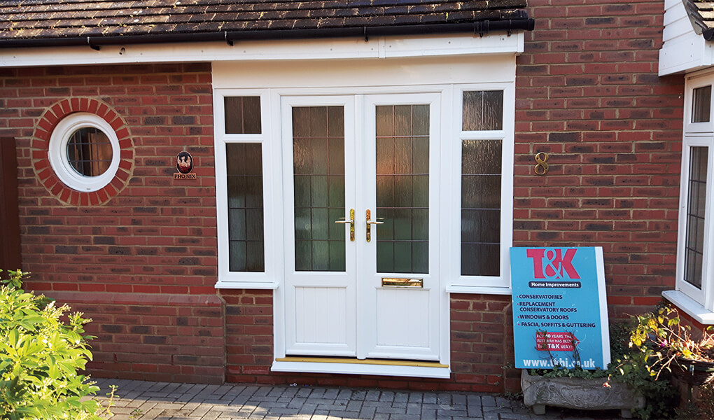 White french door installation