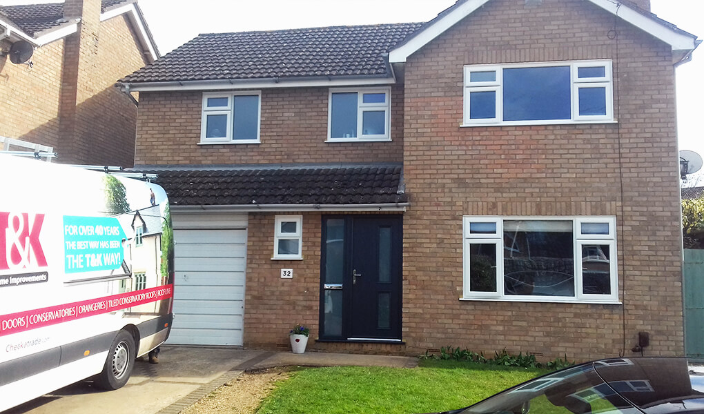 white upvc casement window installation