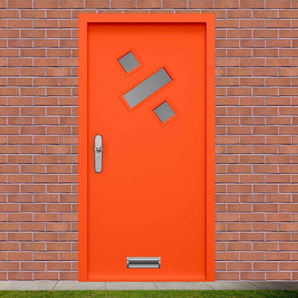 Orange front door