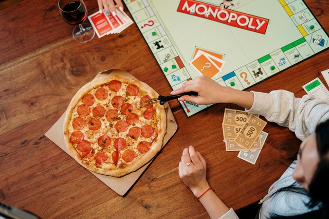 monopoly and pizza